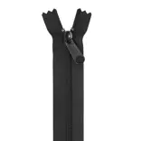 24" Single Slide Zipper - Black