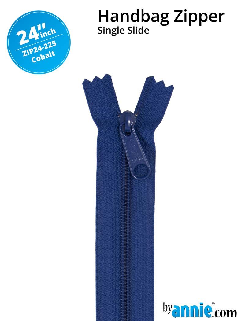 By Annie, 24" Single Slide Zipper, Cobalt