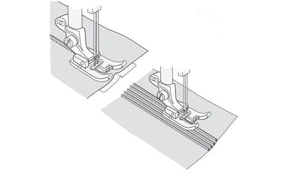 Husqvarna Viking 5 Groove Pin Tuck Foot