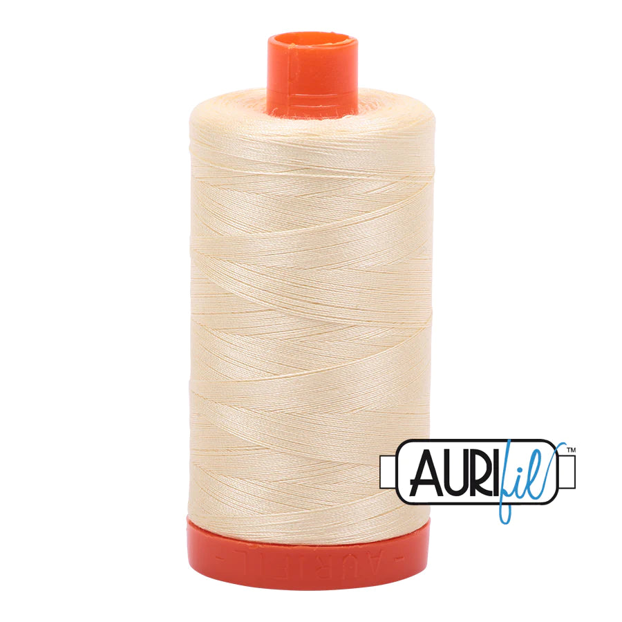 Aurifil 50 wt, 1422 yards, Light Lemon - 2110