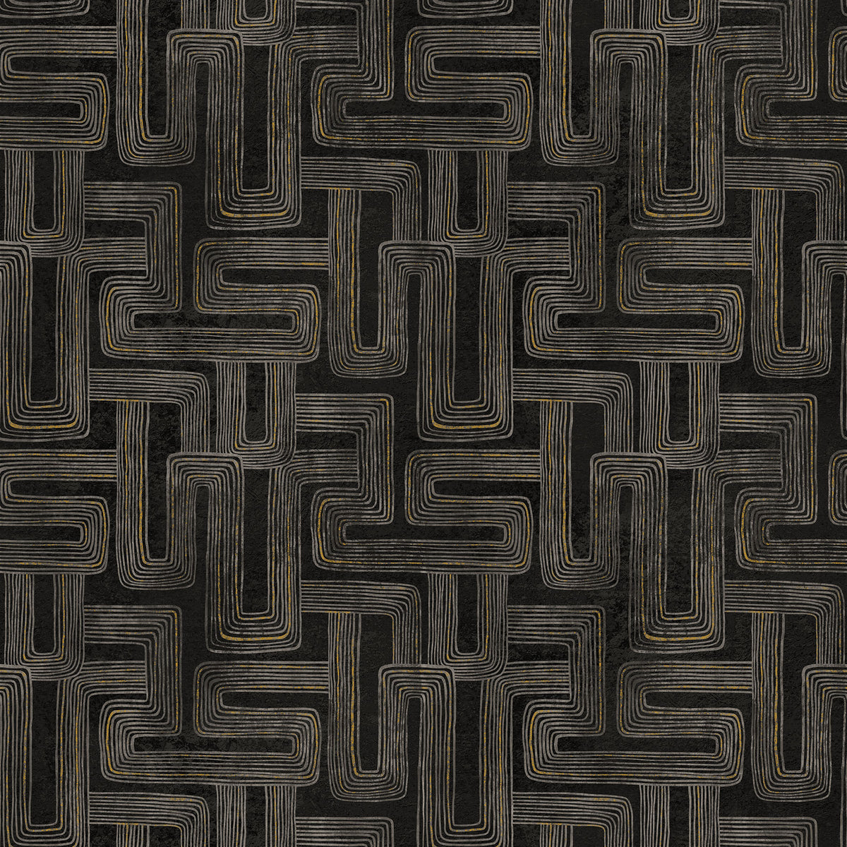 Gatsby by Deborah Edwards for Figo Fabrics, Rectangles, Black Taupe