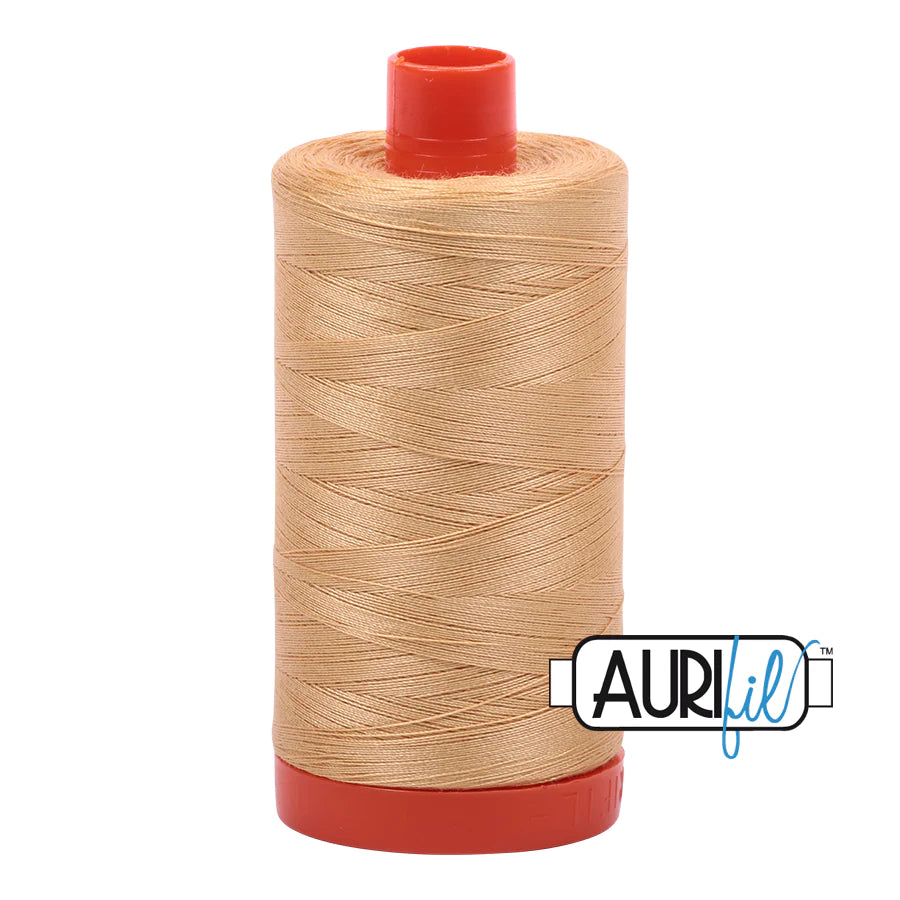 Aurifil 50 wt, 1422 yards, Ocher Yellow - 5001