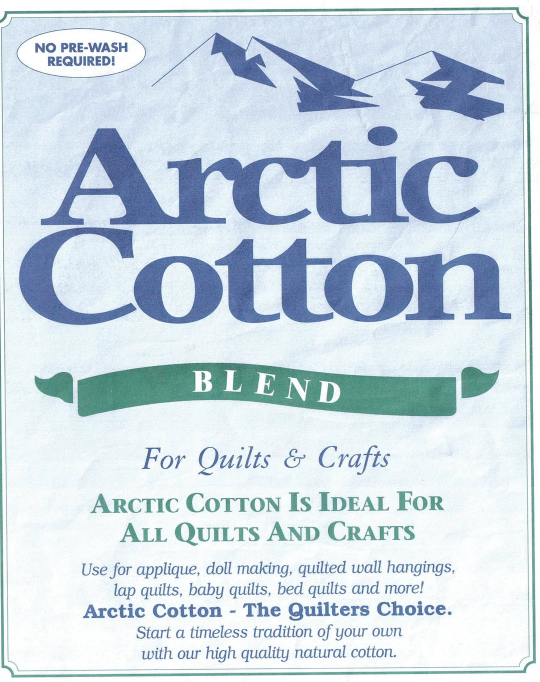 Artic Cotton Blend Batting, Natural - 96"