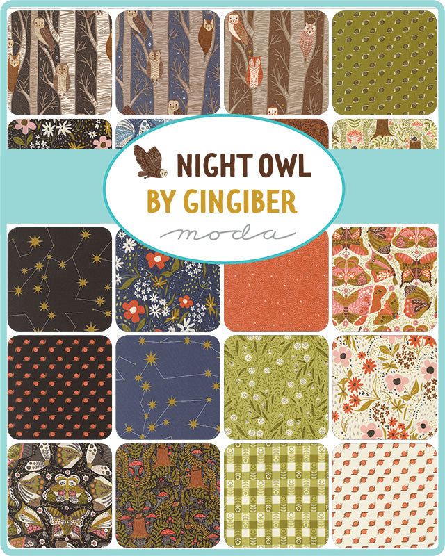 Night Owl by Gingiber for Moda, Layer Cake 10" Squares