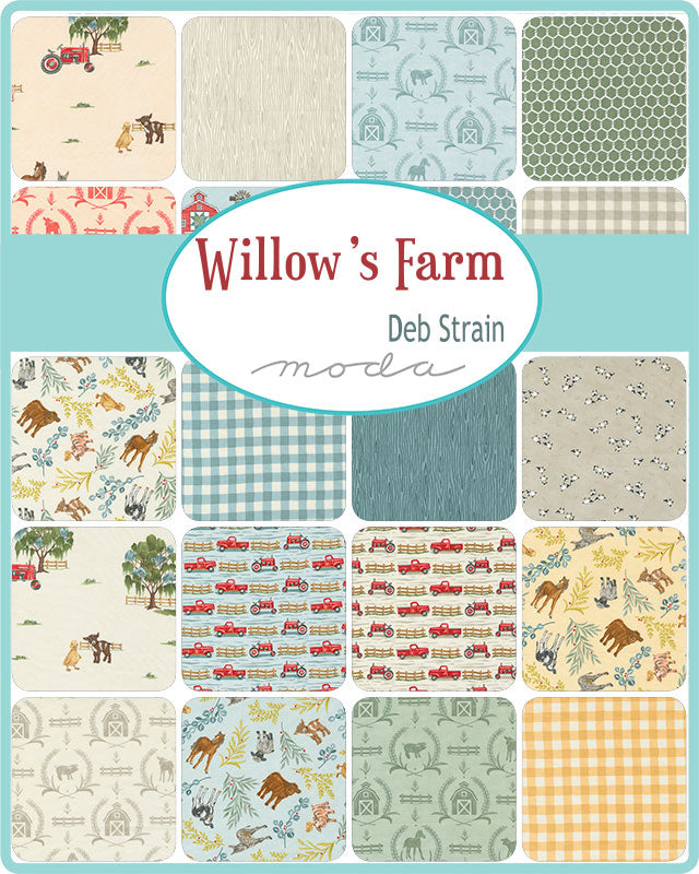 Willow's Farm by Moda , Fat Quarter Bundle  with Panel (27 FQ plus panel)