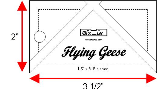 Bloc Loc Flying Geese Acrylic Ruler Set #6