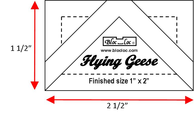 Bloc Loc Flying Geese Acrylic Ruler Set #6