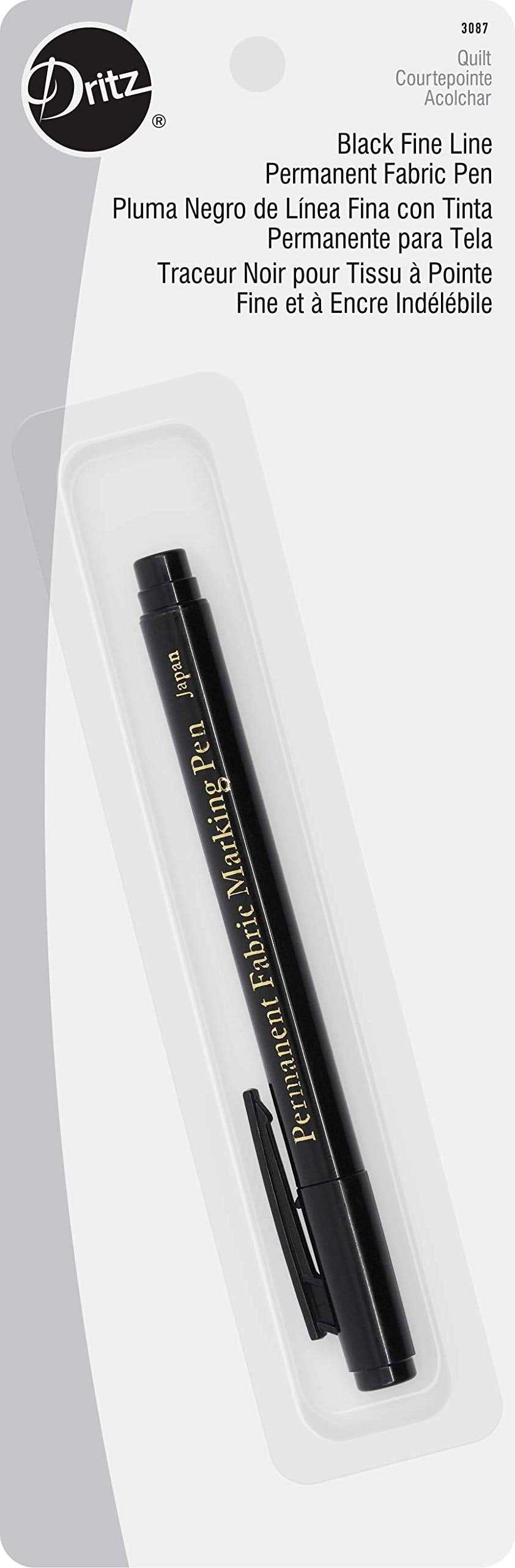 Dritz Black Fine Line Permanent Fabric Pen