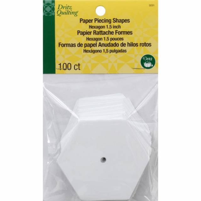 Dritz Paper Piecing Hexagons - 1/5in (100 ct)