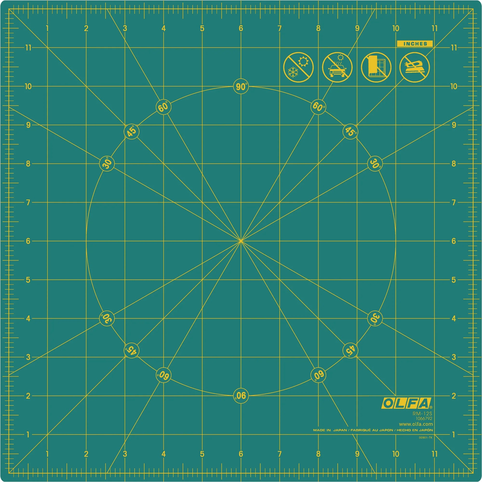 Olfa Rotating Rotary Mat - 12" x 12"