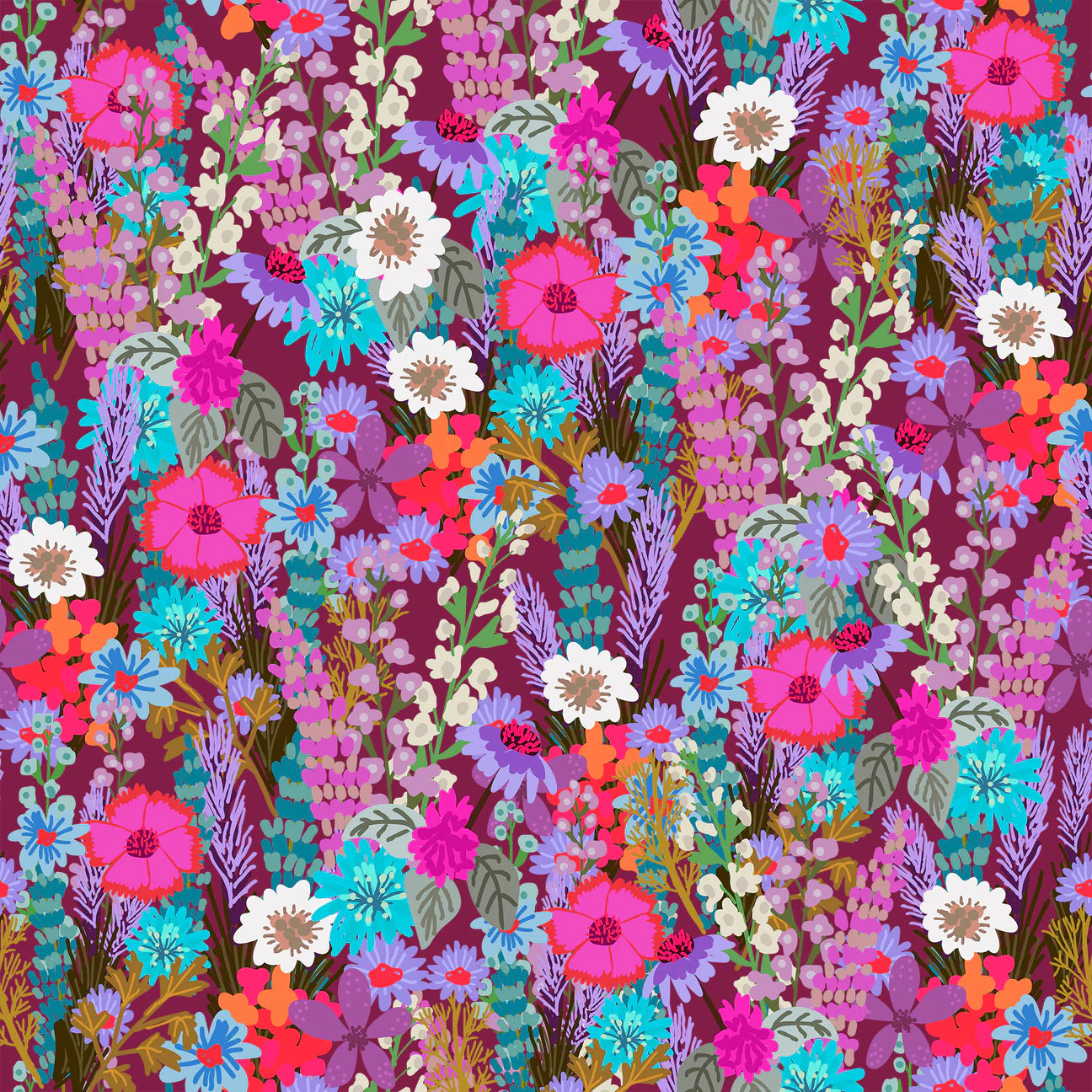 Floral Fiesta by Mia Charro for Free Spirit, Garden Glow, Multi