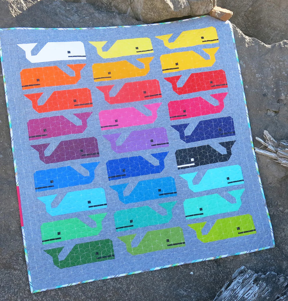 Preppy the Whale Quilt Pattern by Elizabeth Hartman