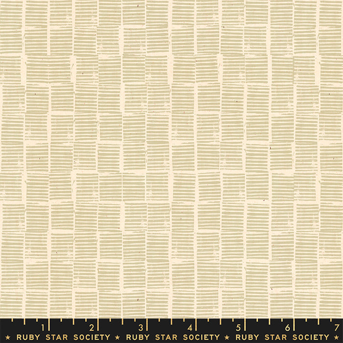 Heirloom by Alexia Abegg for Ruby Star Society, Stripe Stamp - Khaki