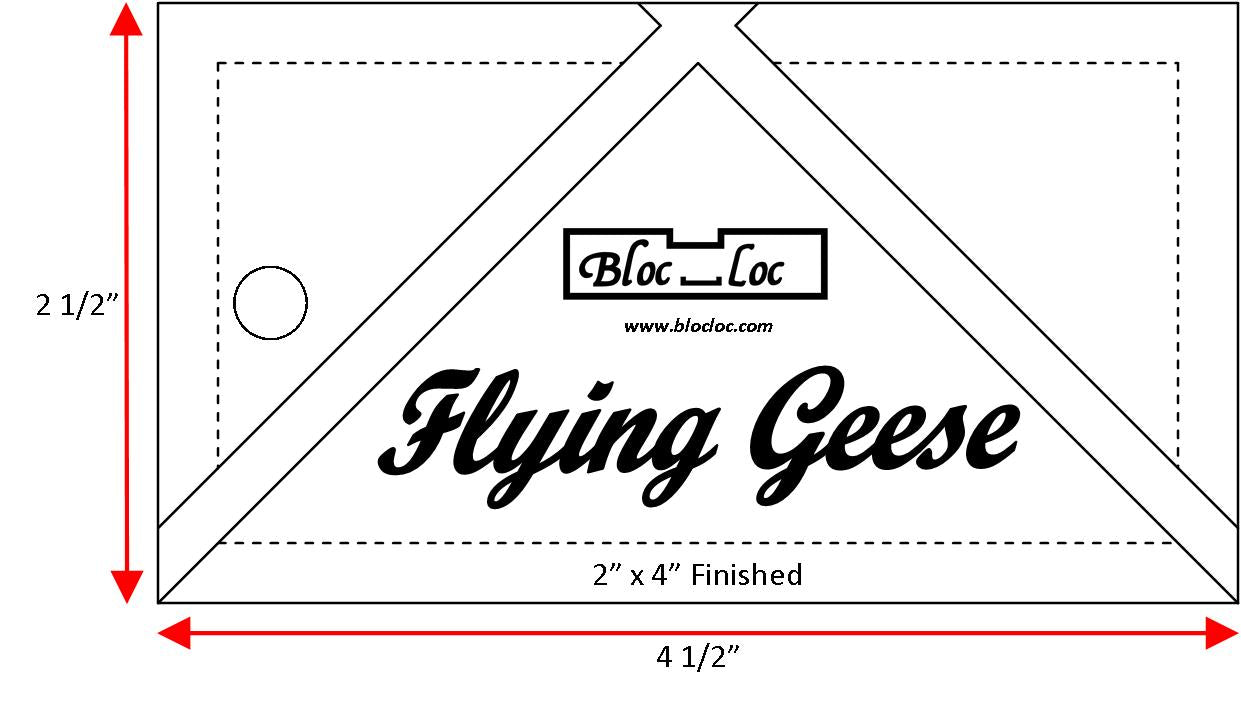 Bloc Loc Flying Geese Acrylic Ruler Set #6