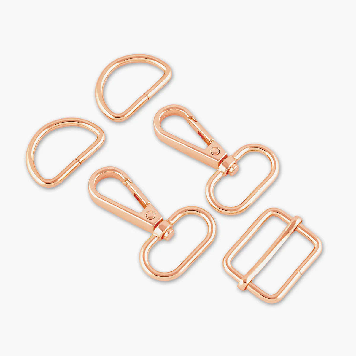 Sallie Tomato Level 3 Basic Hardware Set, 1" - Rose Gold, 5 pc.