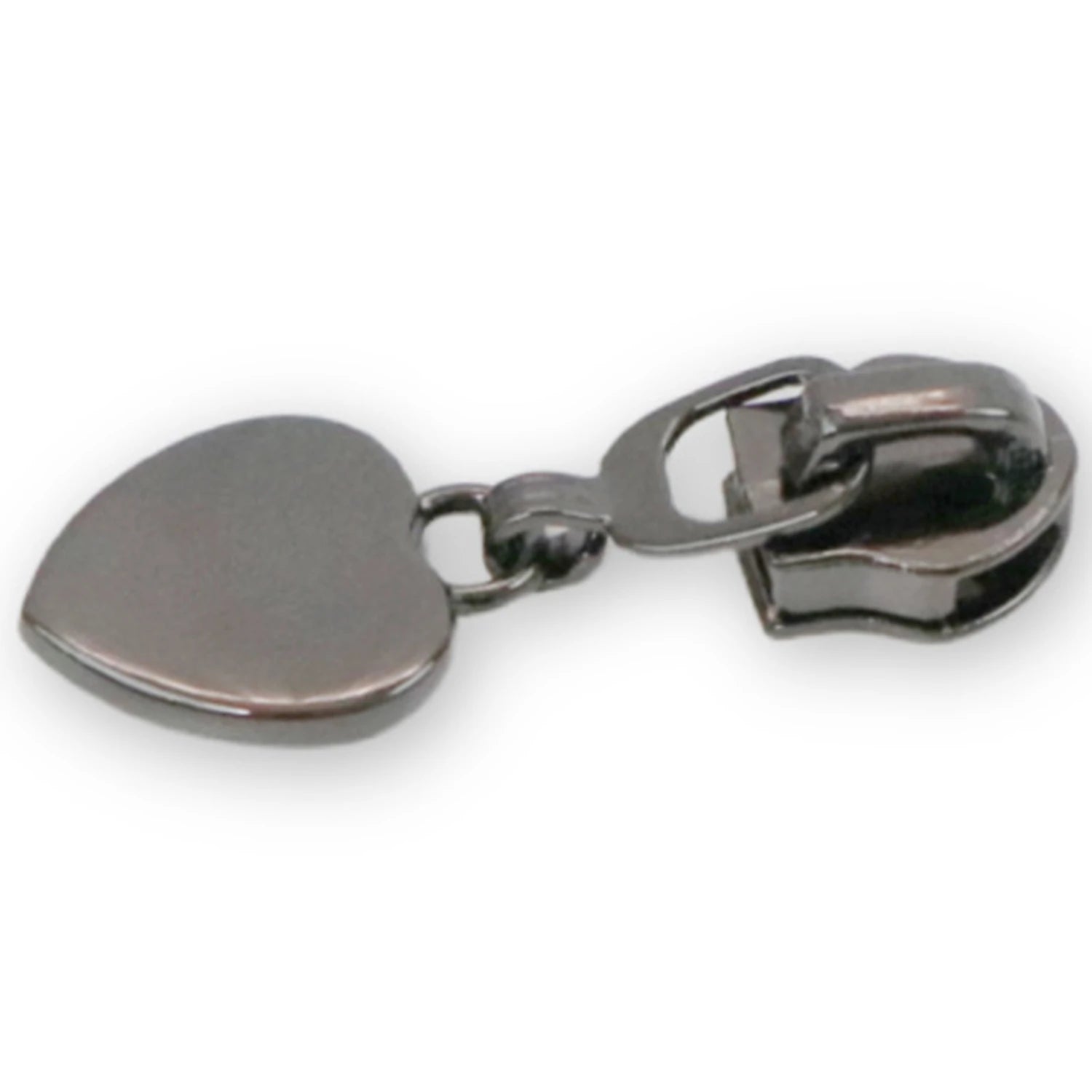 Sallie Tomato Zipper Pulls, Hearts - Gunmetal, 4 pc.