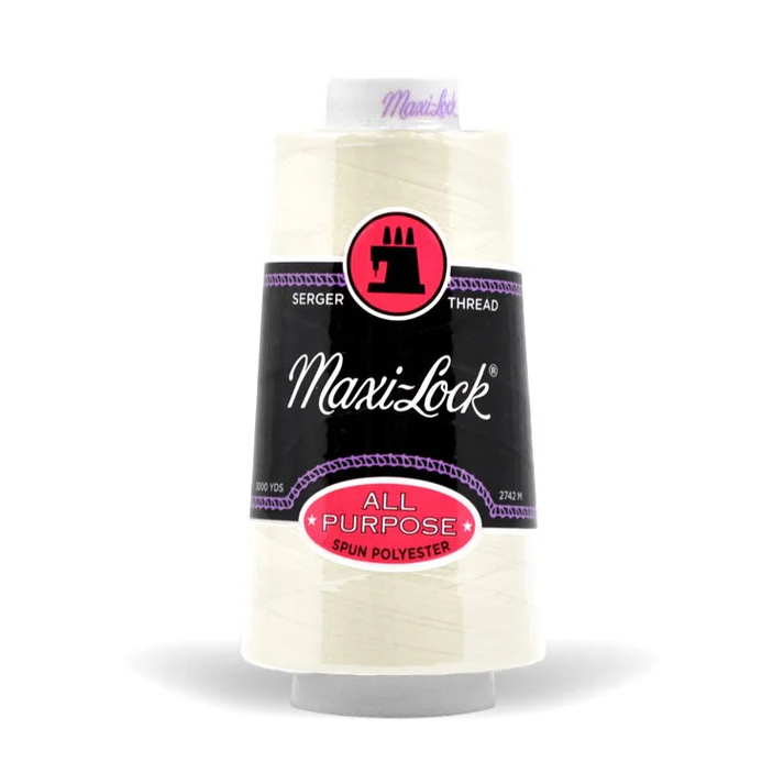 Maxi-Lock Polyester Serger Thread 50wt 3000 yards - Eggshell