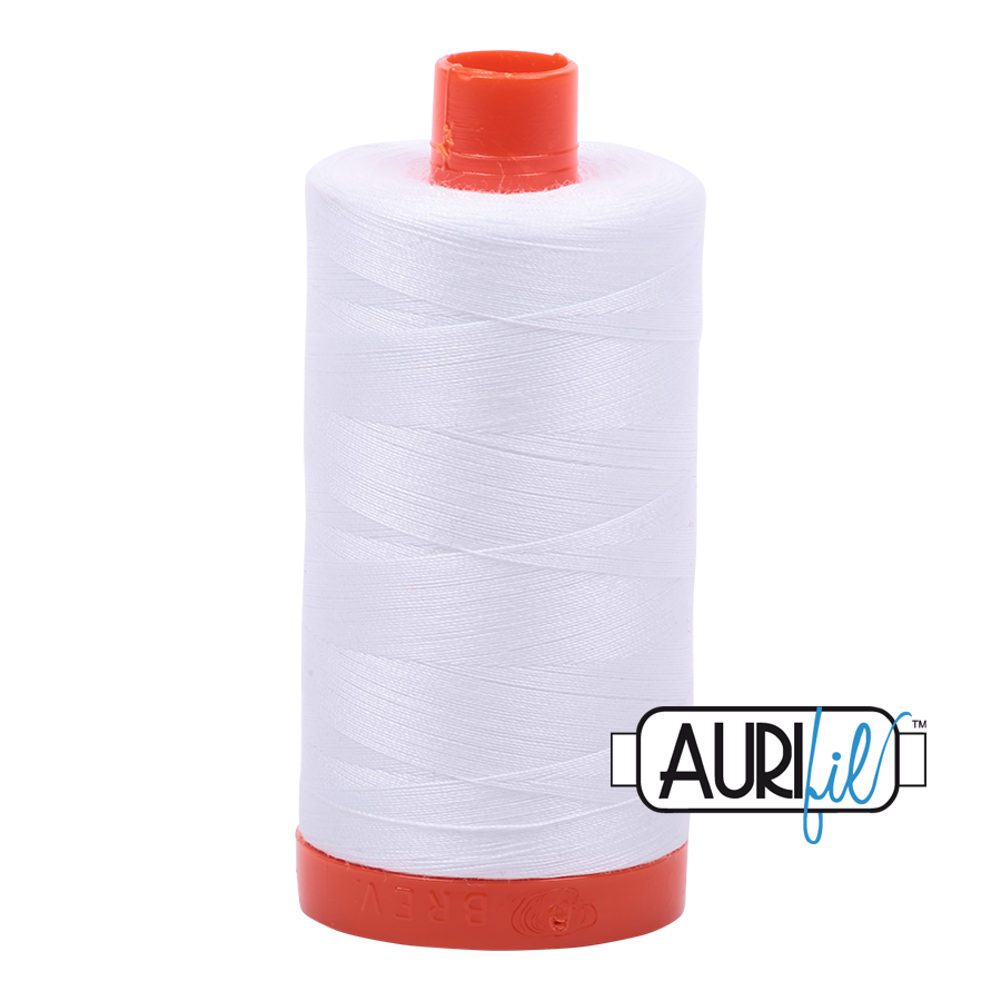 Aurifil 50 wt, 1422 yards, White - 2024