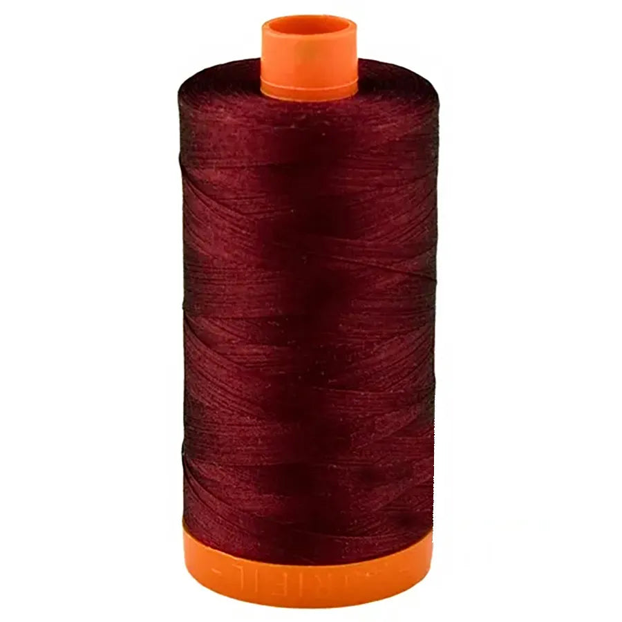 Aurifil 50 wt, 1422 yards, Dark Carmine Red-2460