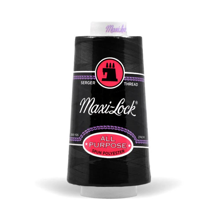 Maxi-Lock Polyester Serger 50wt 3000 yards - Black