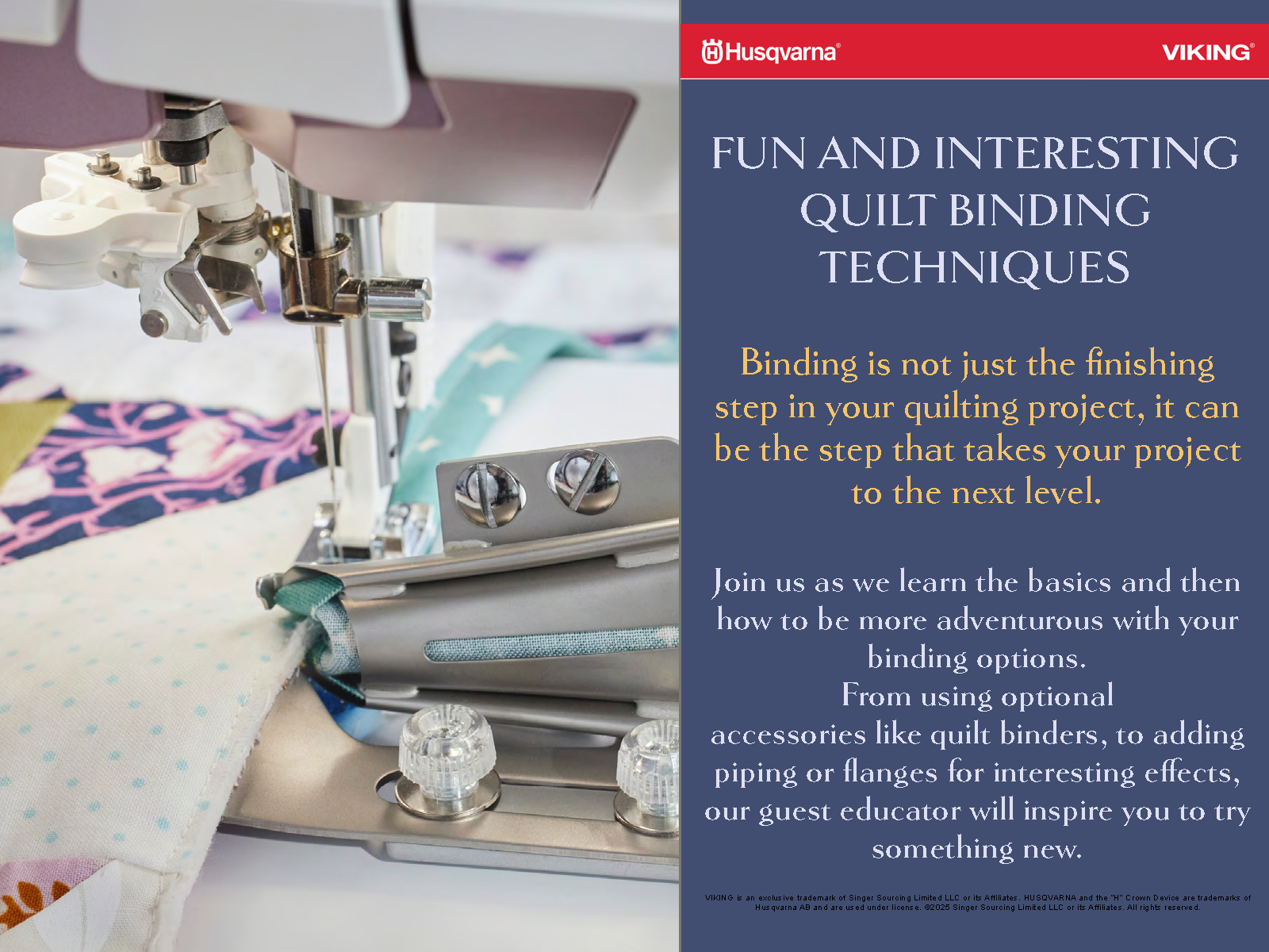 Quilt Binding Techniques *Online Class* - Wed, March 26 - 6:30pm to 8:00pm *Atlantic Time