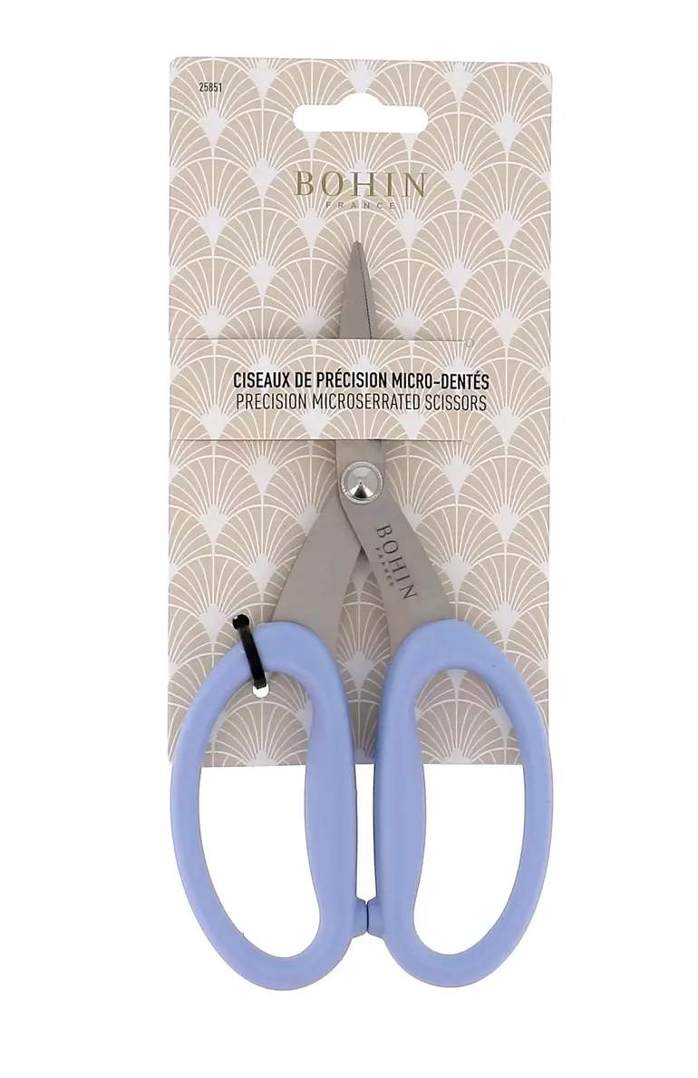 Bohin Micro-Serrated Scissors - 6.75"  blue