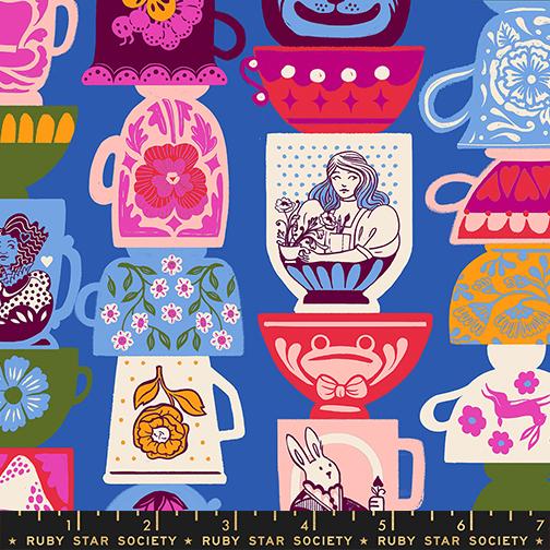 Hello Alice by Sarah Watts for Ruby Star Society, Tea Party - Blue Ribbon