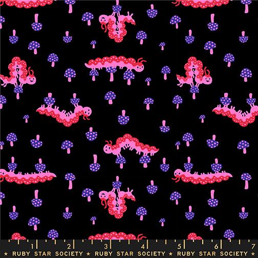 Hello Alice by Sarah Watts for Ruby Star Society, Caterpillar - Black