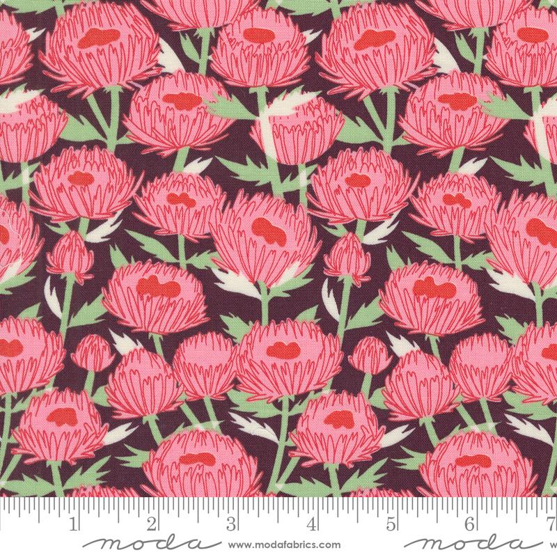 Love Letter by Lizzy House for Moda, November Florals - Merlot