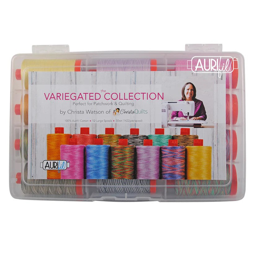 Aurifil 12 Spool 50wt Thread Collection, Variegated by Christa Watson
