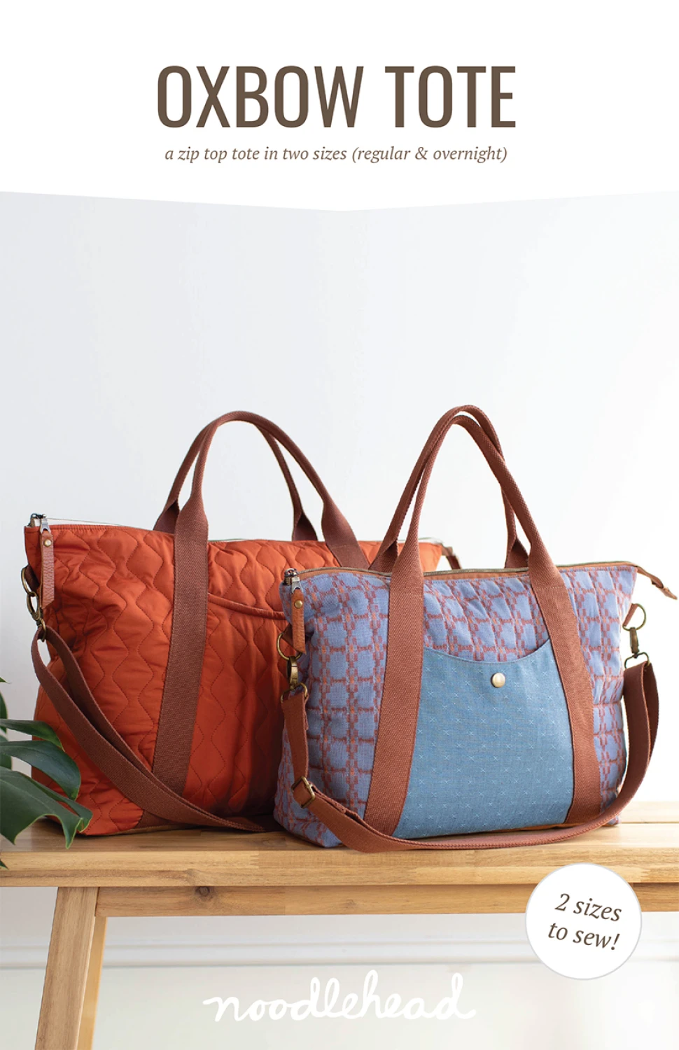 Oxbow Tote Pattern by Noodlehead, 2 sizes