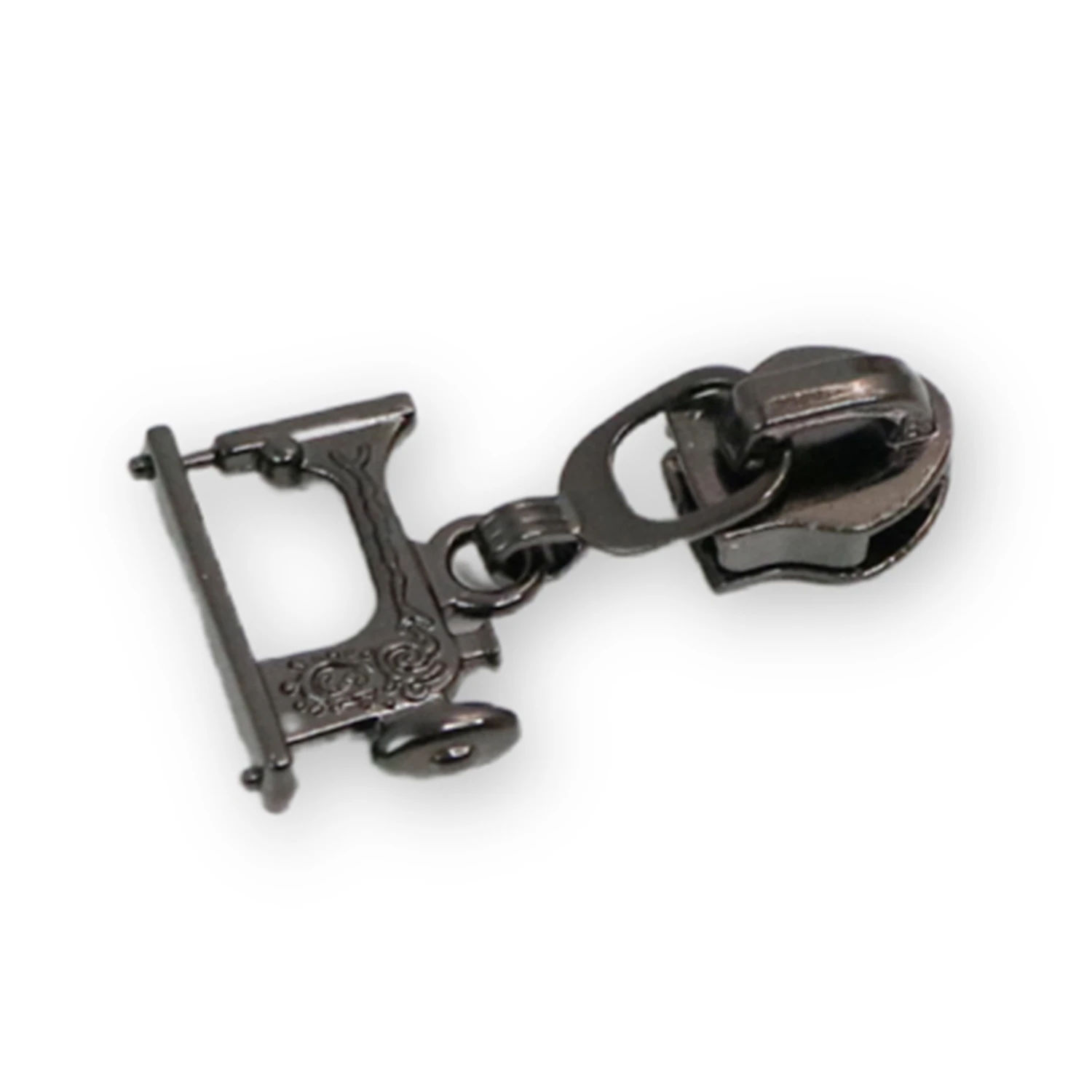 Sallie Tomato Zipper Pulls, Sewing Machine - Gunmetal, 4 piece