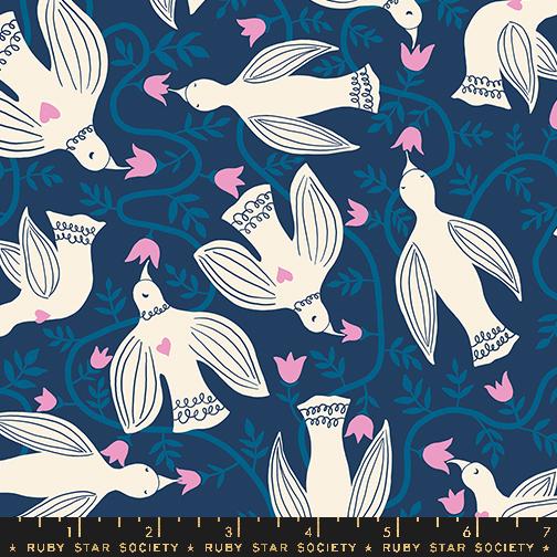 Endpaper by Ruby Star Society , Hummingbirds - Bluebell