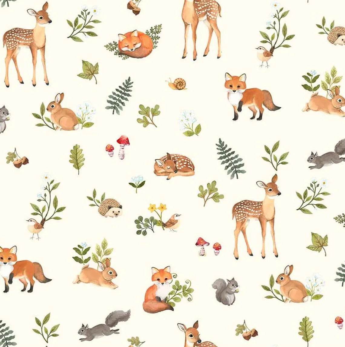 Woodland Babes , Animals in Cream