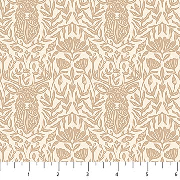 Bramble & Bloom by Katie O'Shea for Figo Fabrics, Buck, Cream