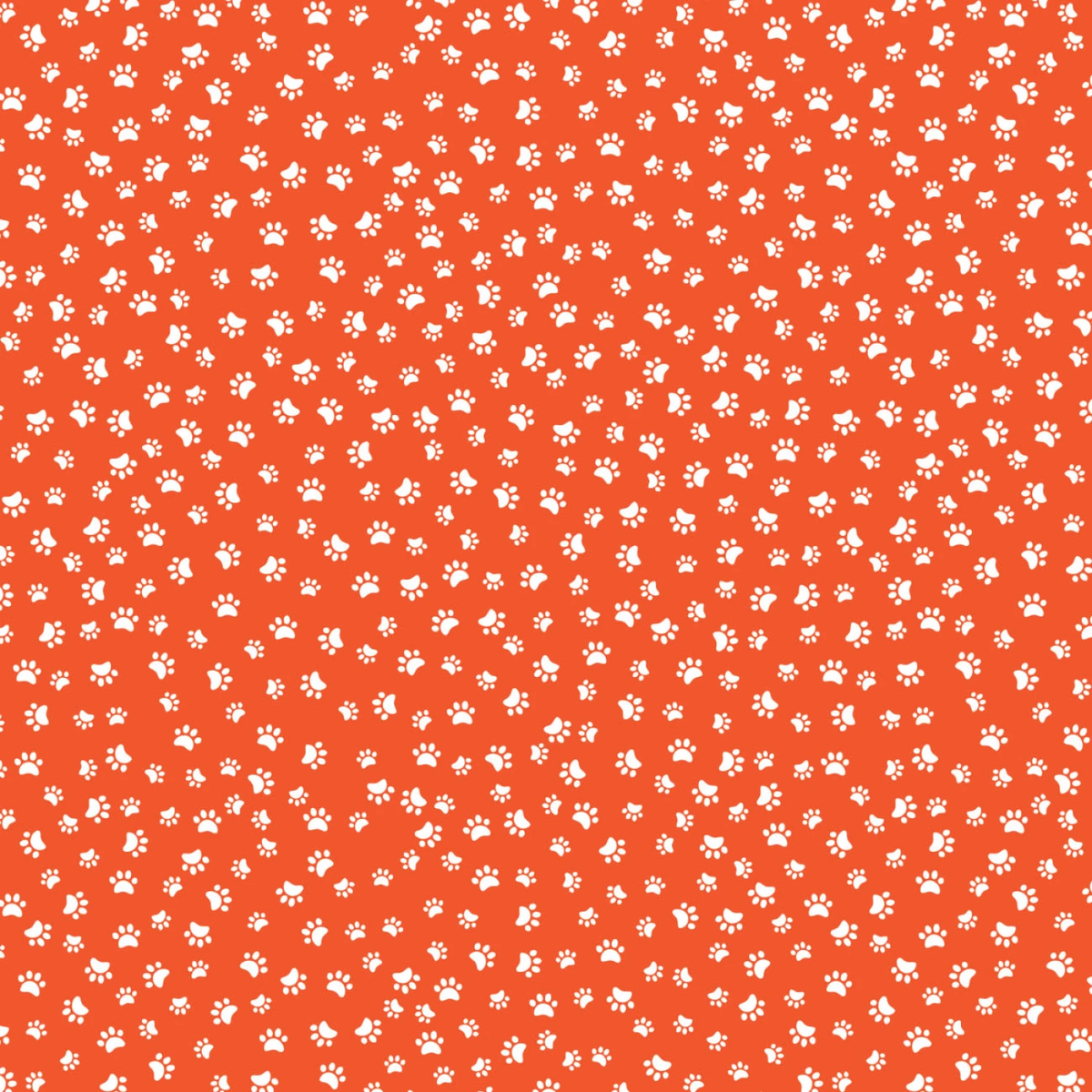 Cattitude by Jennifer Wambach for Camelot Fabrics, Paw Prints, Red