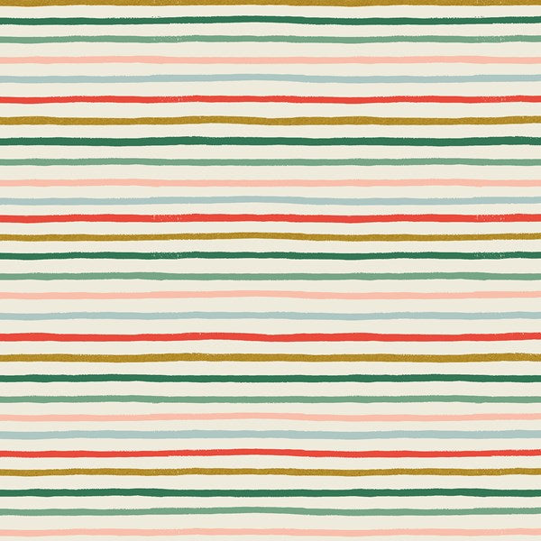 Holiday Classics by Rifle Paper Co, Festive Stripes in Multi Metallic