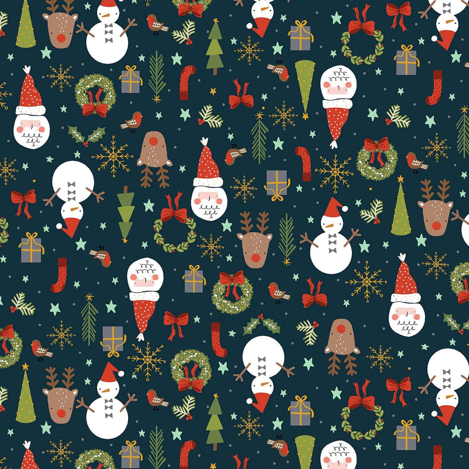 Christmas Lane by RJR Studio, Jolly Good Time, Navy