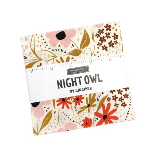 Night Owl by Gingiber for Moda, Charm Pack 5" Squares