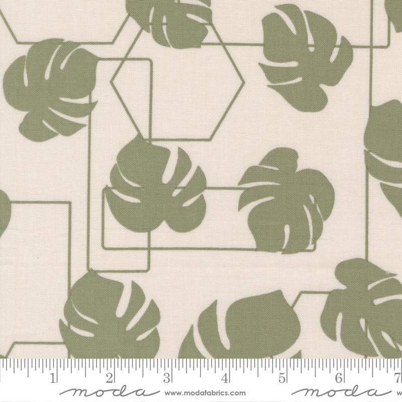 Potted by Kiley's Quilt Room for Moda, Monstera Geo, Stone