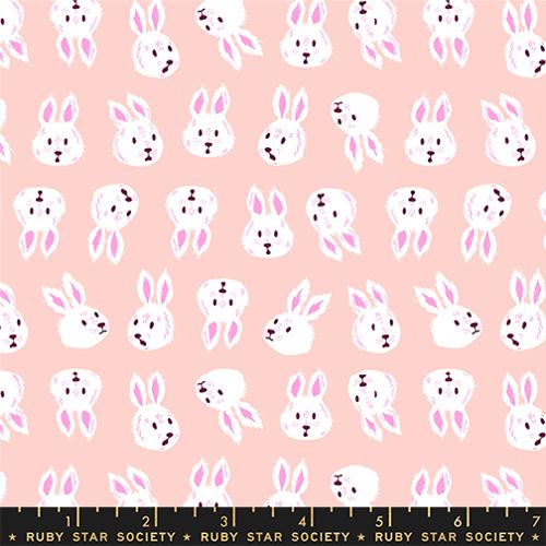 Hello Alice by Sarah Watts for Ruby Star Society, Rushing Rabbit - Vintage Pink