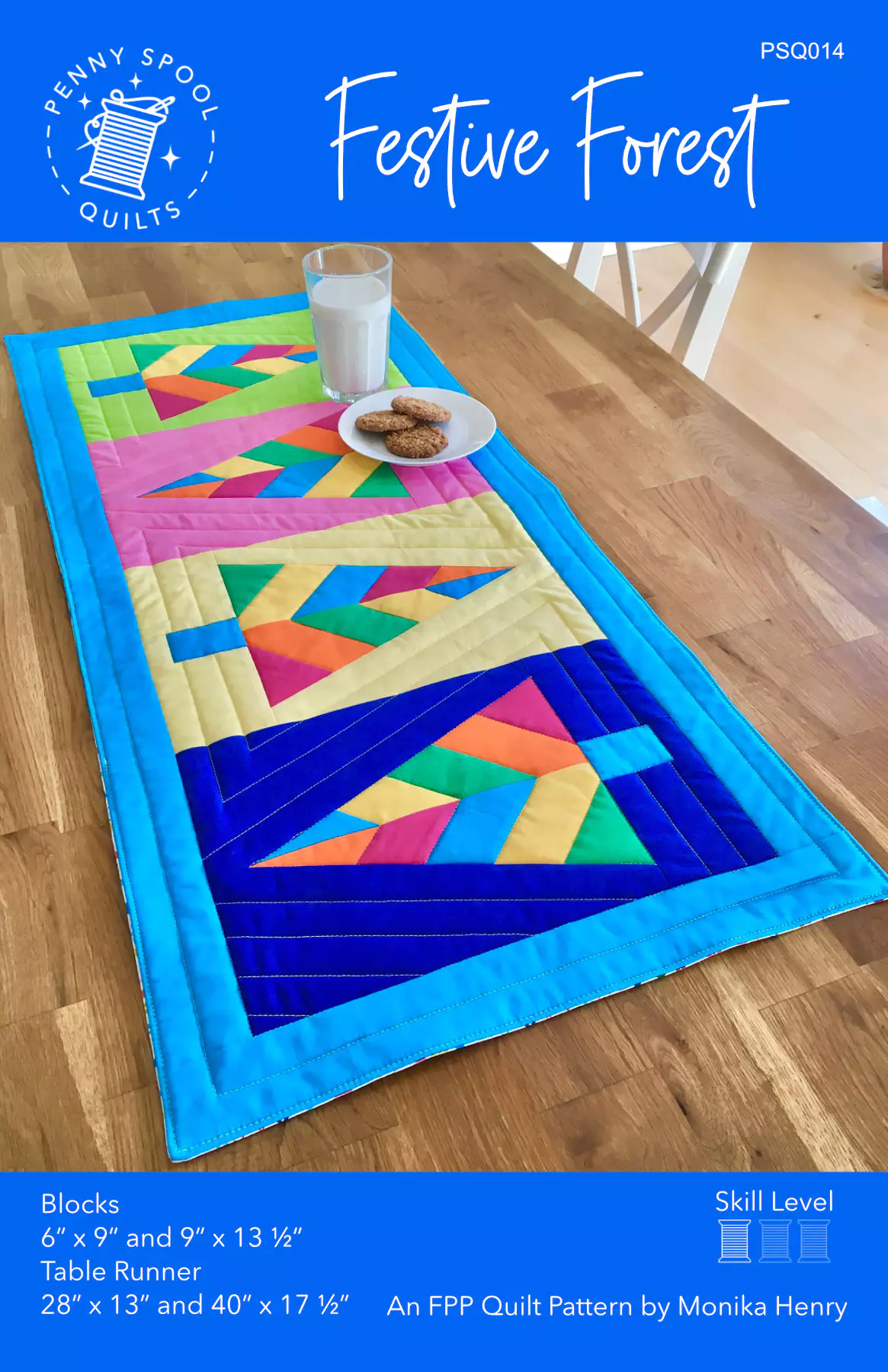Penny Spool Quilts Patterns, Festive Forest Table Runner