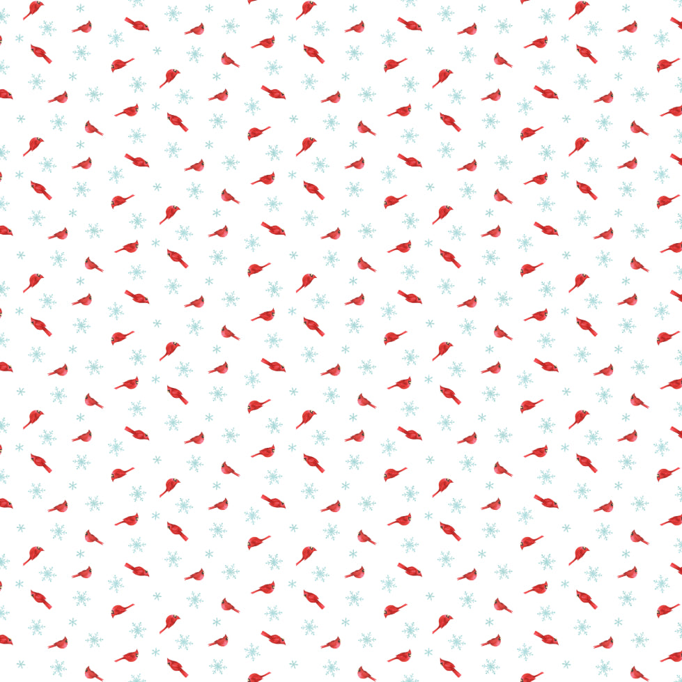 Holly Jolly by EML Studio, Cardinal Toss, White