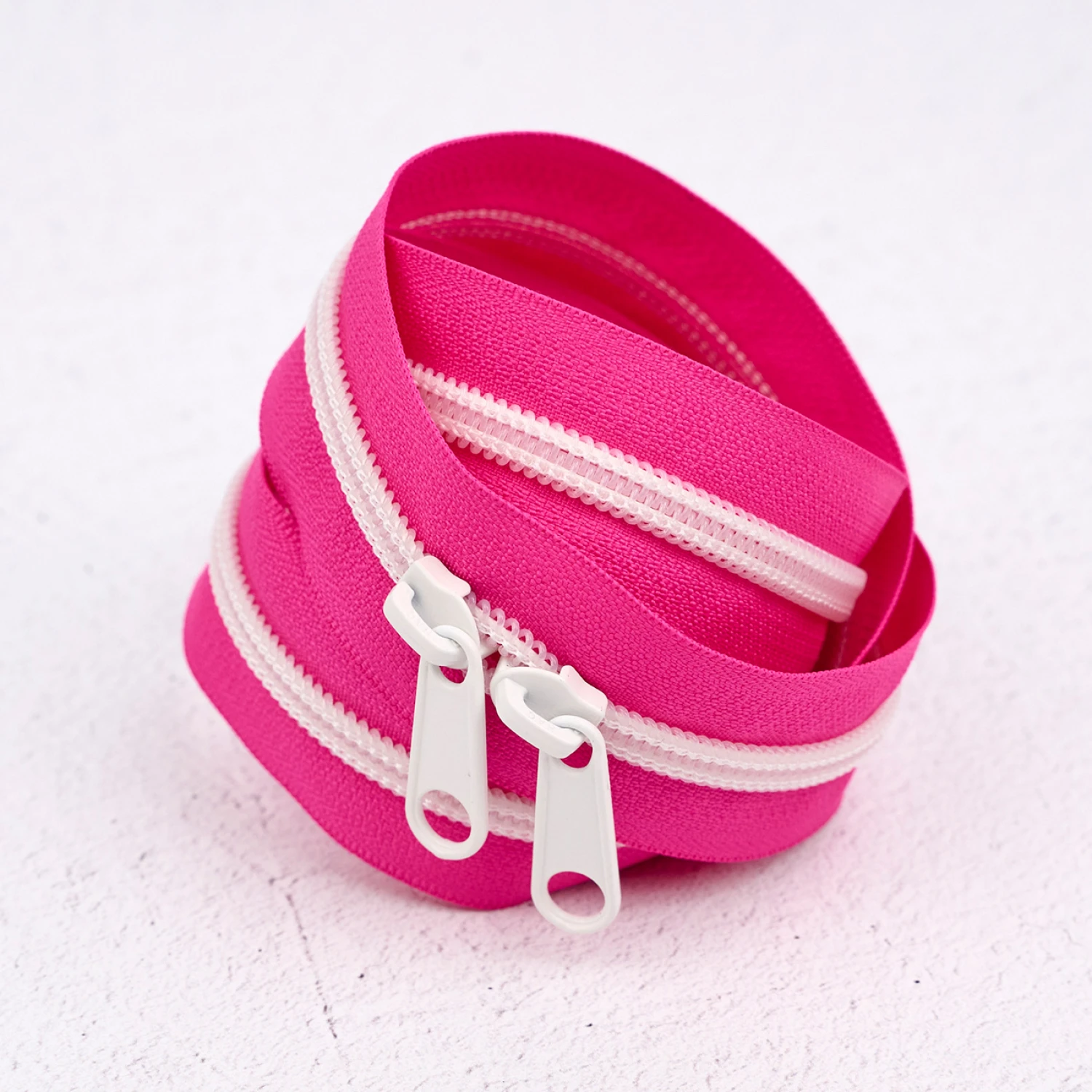 Renaissance 30" Double Pull Handbag Zipper, Acid Pink
