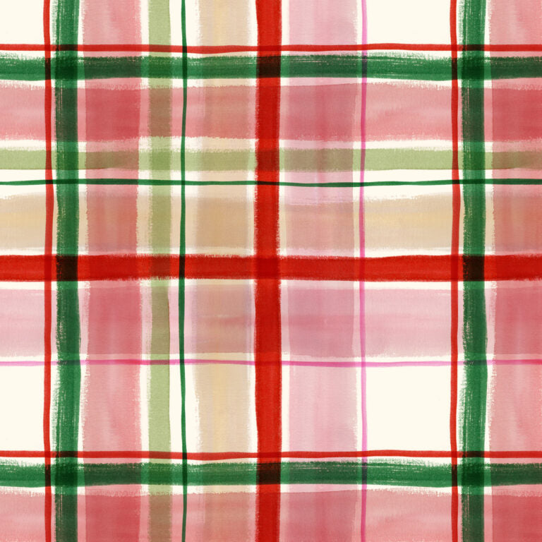 Merry Happy Christmas by Bluebellgray, Christmas Tartan, Red