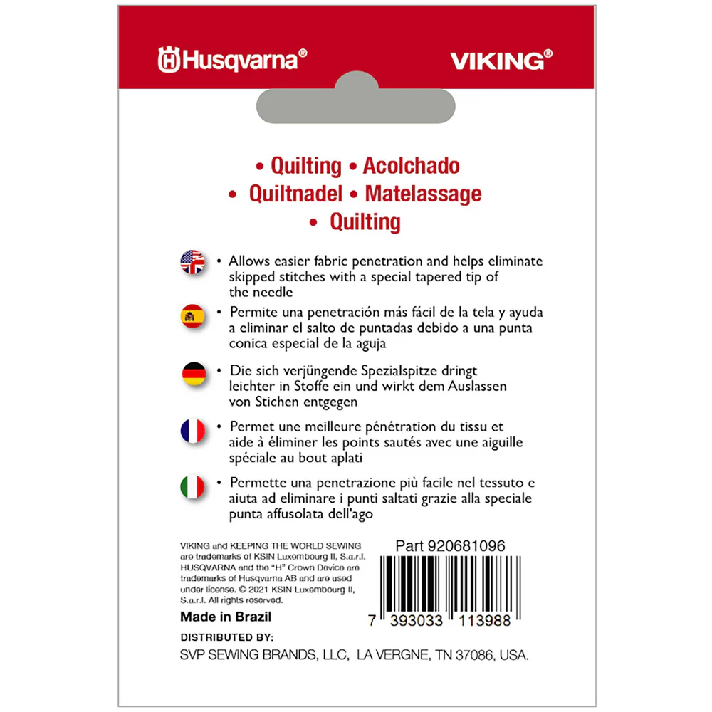 HV Quilting Ndle. sz, 80/12 5PK