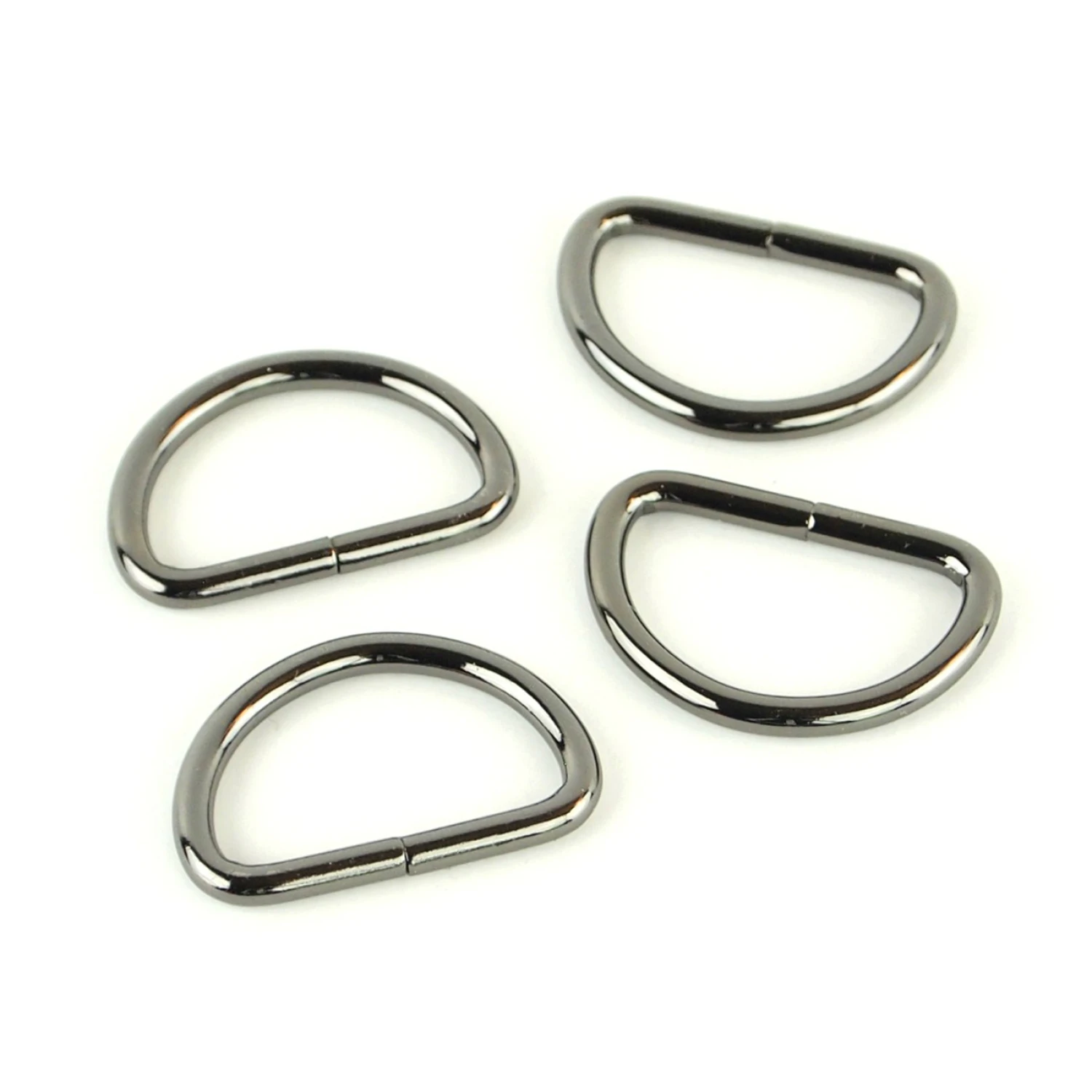 Sallie Tomato D-Ring, Set of 4 in Gunmetal - 1"