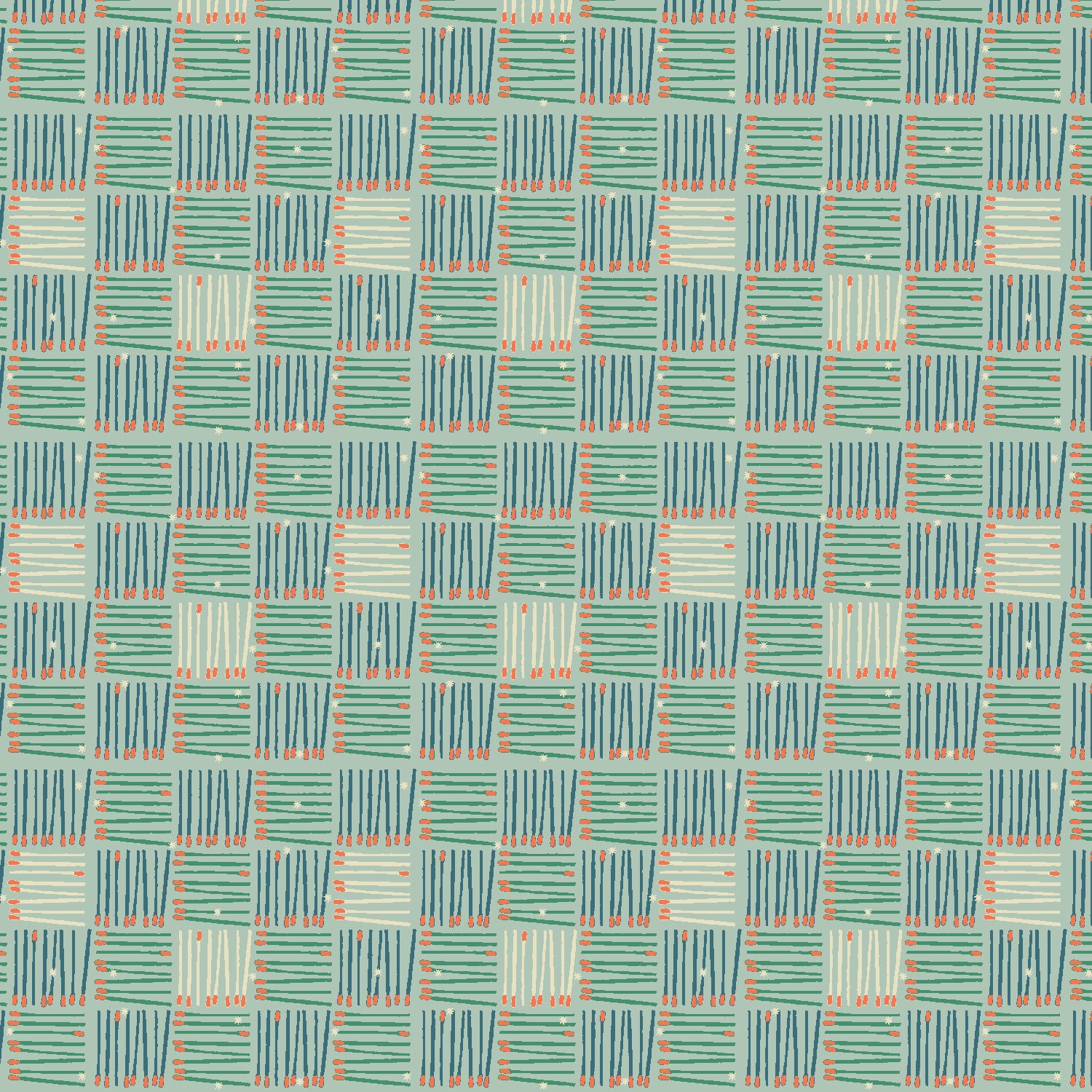 Riverbank by Ash Cascade for Cotton + Steel, Matchstick, Marine