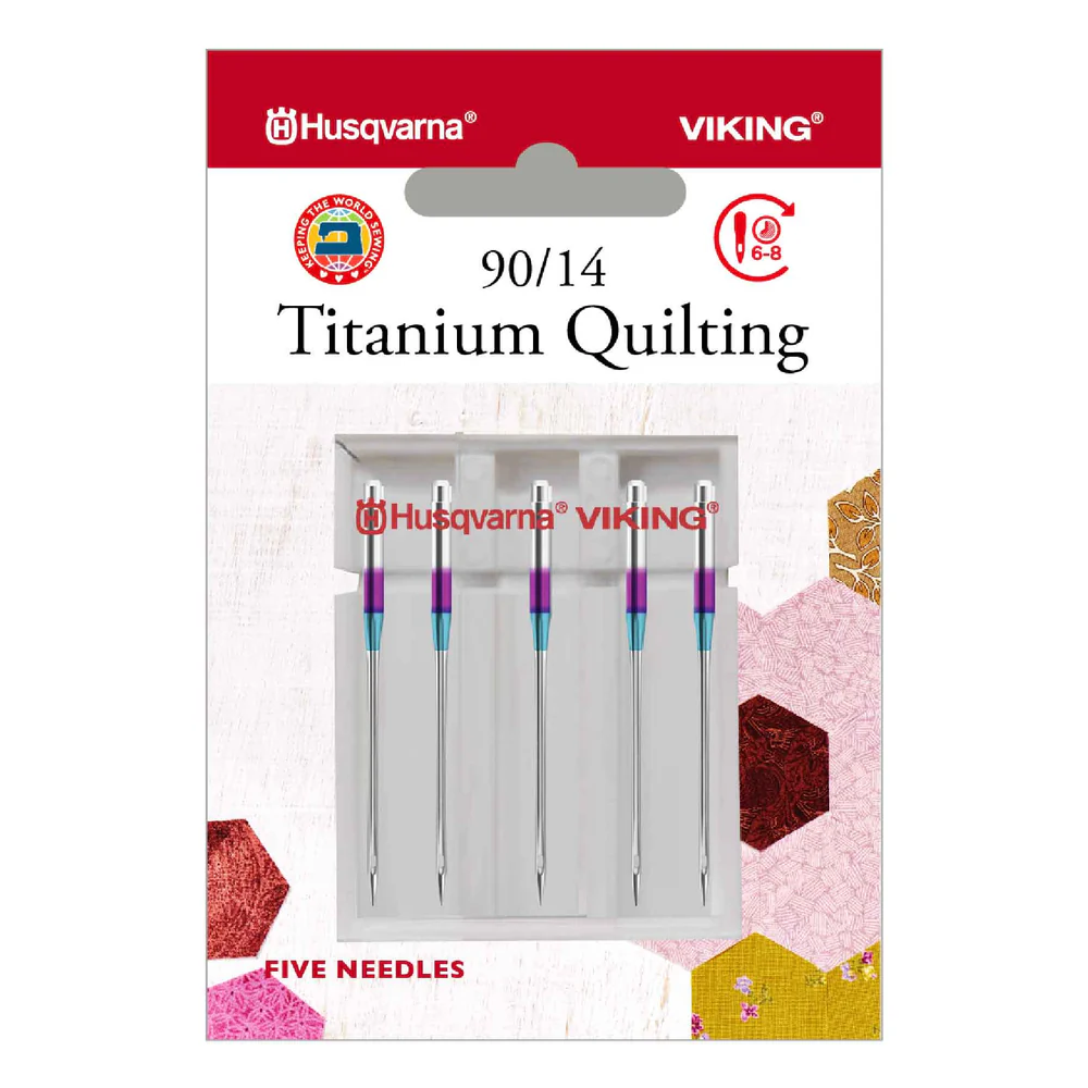 Husqvarna Viking Titanium Quilting Needles Size 90/14 5-Pack