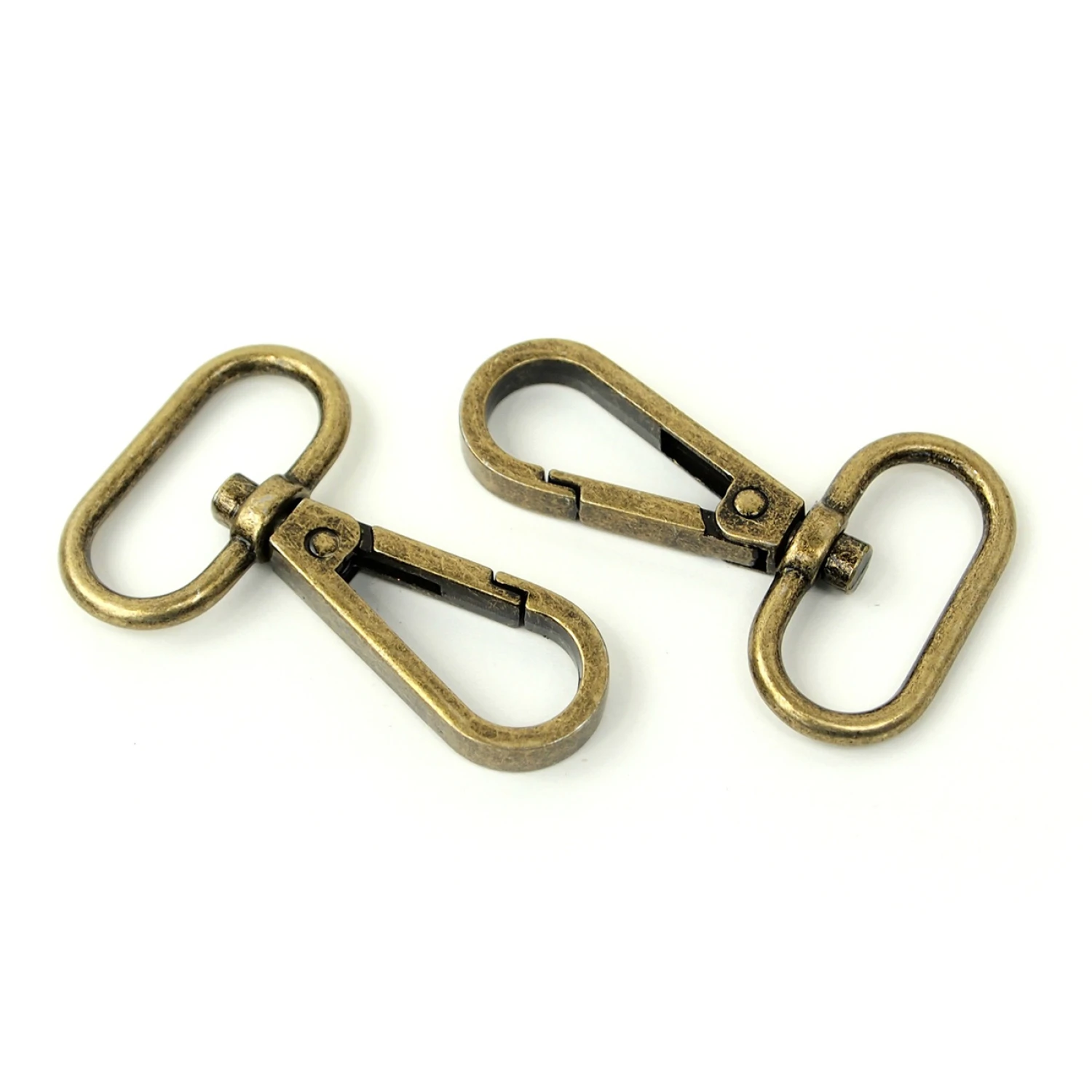 Sallie Tomato Swivel Hooks  1" - Antique, 2 pc